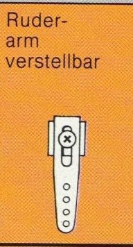 !VERSTELLBARER RUDERARM f.Varioprop Servo