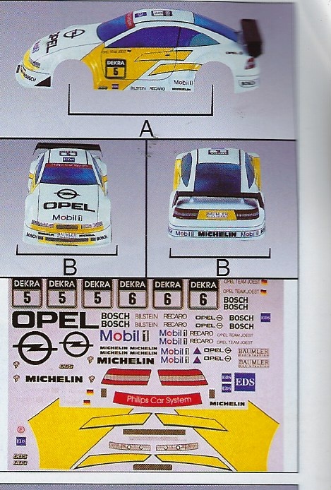 Dekorbogen OPEL Calibra DTM