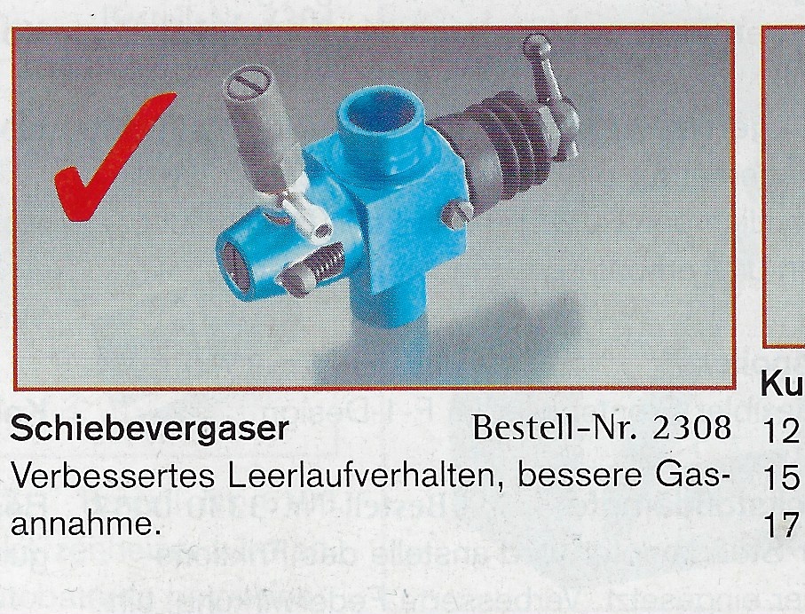 SCHIEBEVERGASER bessere Gasannahme