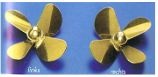 Messing Schiffschraube 4-Blatt