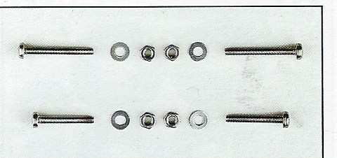 Edelstahlschrauben m. Muttern M3x20 mm