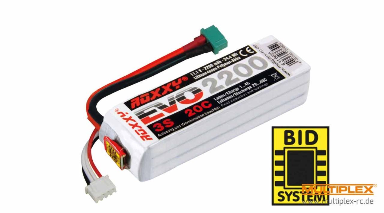 Roxxy EVO LIPO 3-2200M 20C mit Bid Chip