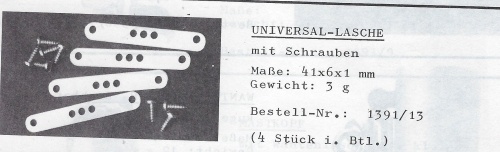 Universal-Lasche mit Schrauben 4-Stück