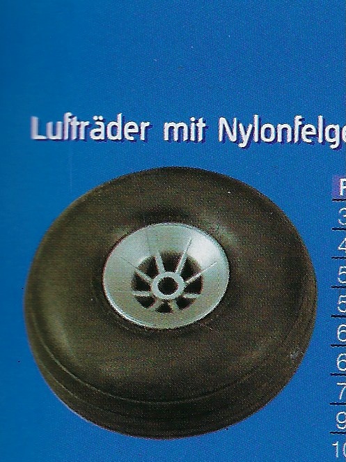 LUFTRAD  57 MM *Achse 3mm *17g