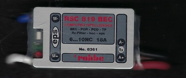 !RSC 819 BEC  Flugregler vor-stop/bremse