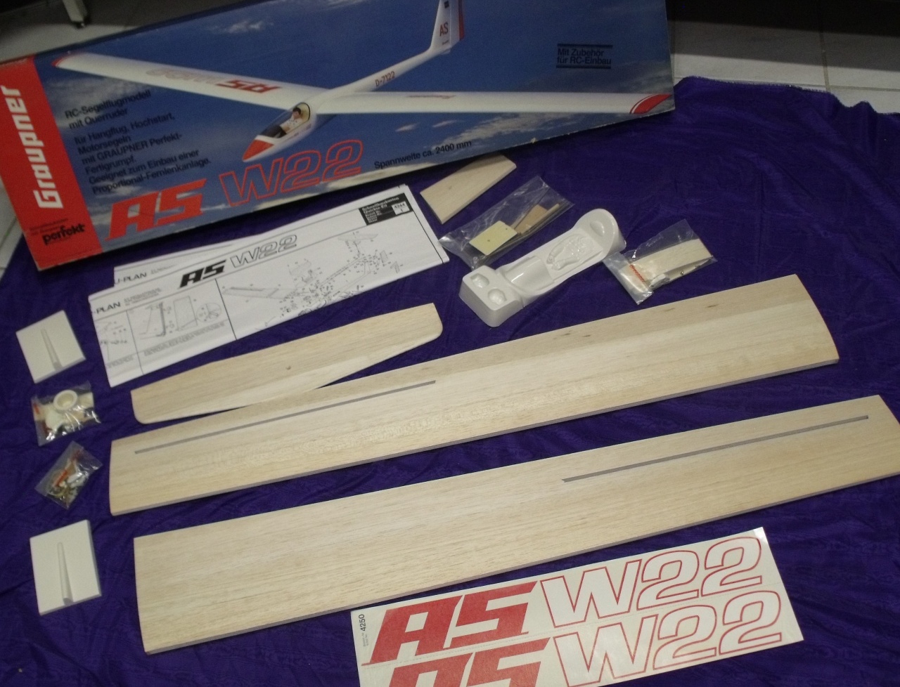 ASW 22 m. Querruder ohne Rumpf