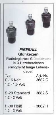 Glühkerze Fireball H-30 hot