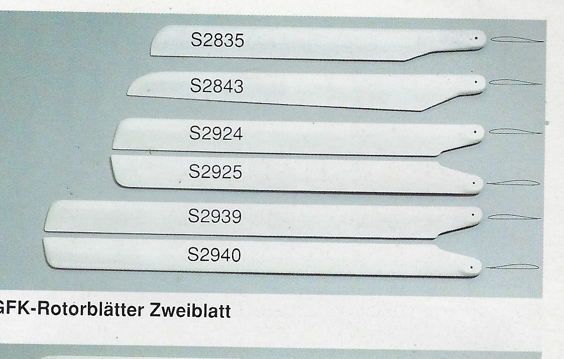Kunststoff Hauptrotorblätter