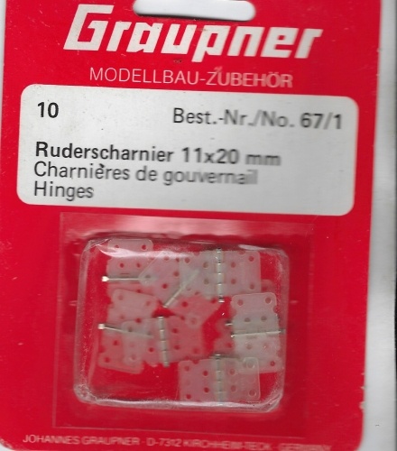 Ruderscharnier 11x20mm   10-Stück