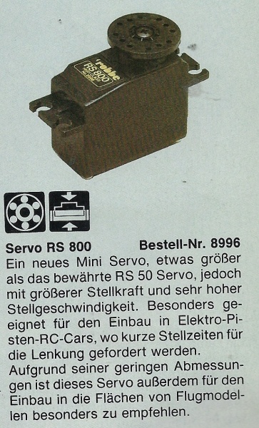 !Servo RS 800  robbe-Stecker Rarität 80-iger Jahre