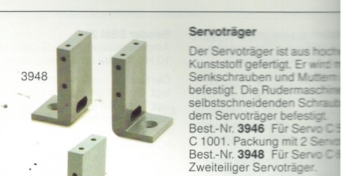 Servotr&auml;ger Kunststoff 2-teilig