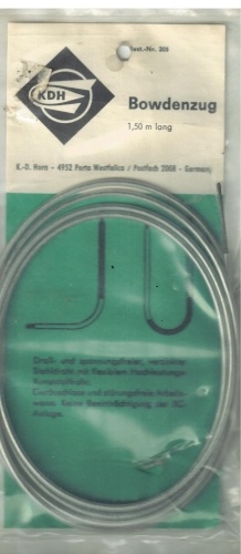 Bowdenzug mit Stahllitze 1,5m
