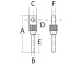Augenschrauben M3, Messing vernickelt