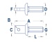 Augenschr.4-eck M2,5x6mm (10 Stk.)